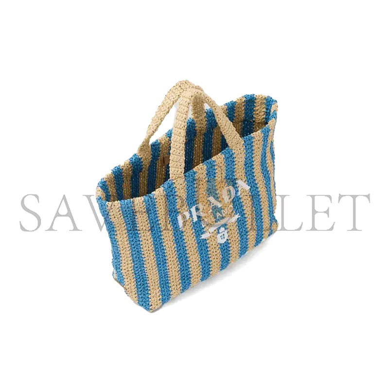 PRADA LOGO RAFFIA LARGE TOTE BAG 1BG392 (40*34*15cm)